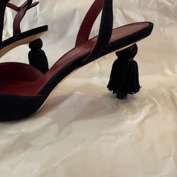 Kate Spade Voila Tassle Black Suede Women's Heels - Picture 10 of 11